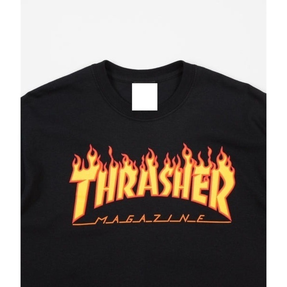 Thrasher Flame Logo T-Shirt - Black